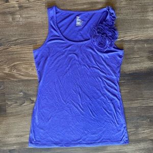 Womens Purple Flower Tank Top Small - Gap